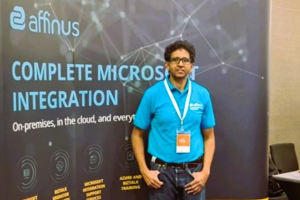 Affinus new team member, Kiran, at Integrate 2022