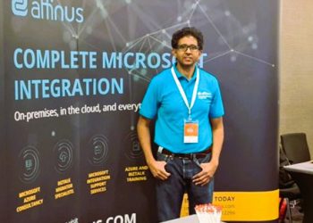 Affinus new team member, Kiran, at Integrate 2022